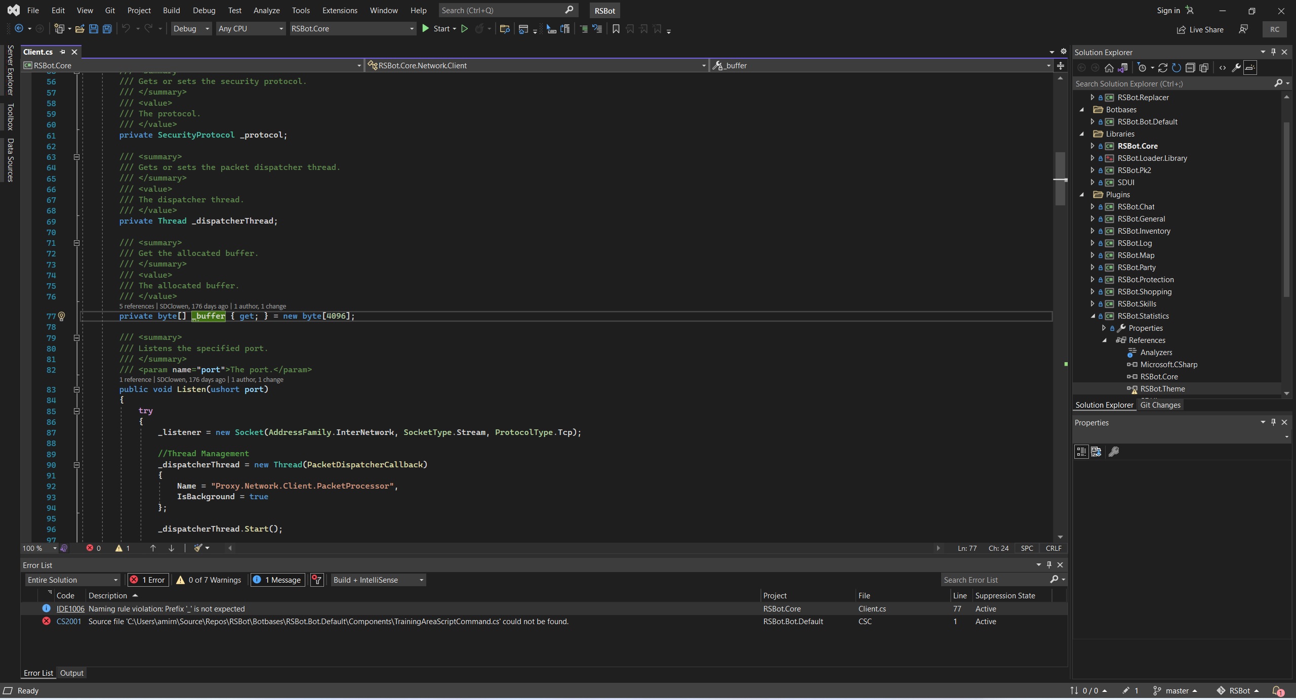 bug build last update · Issue #268 · myildirimofficial/RSBot · GitHub