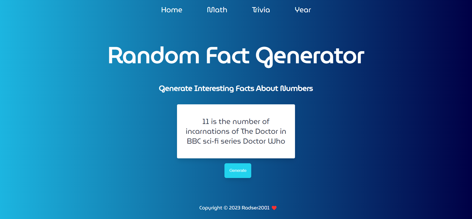 random-fact-generator