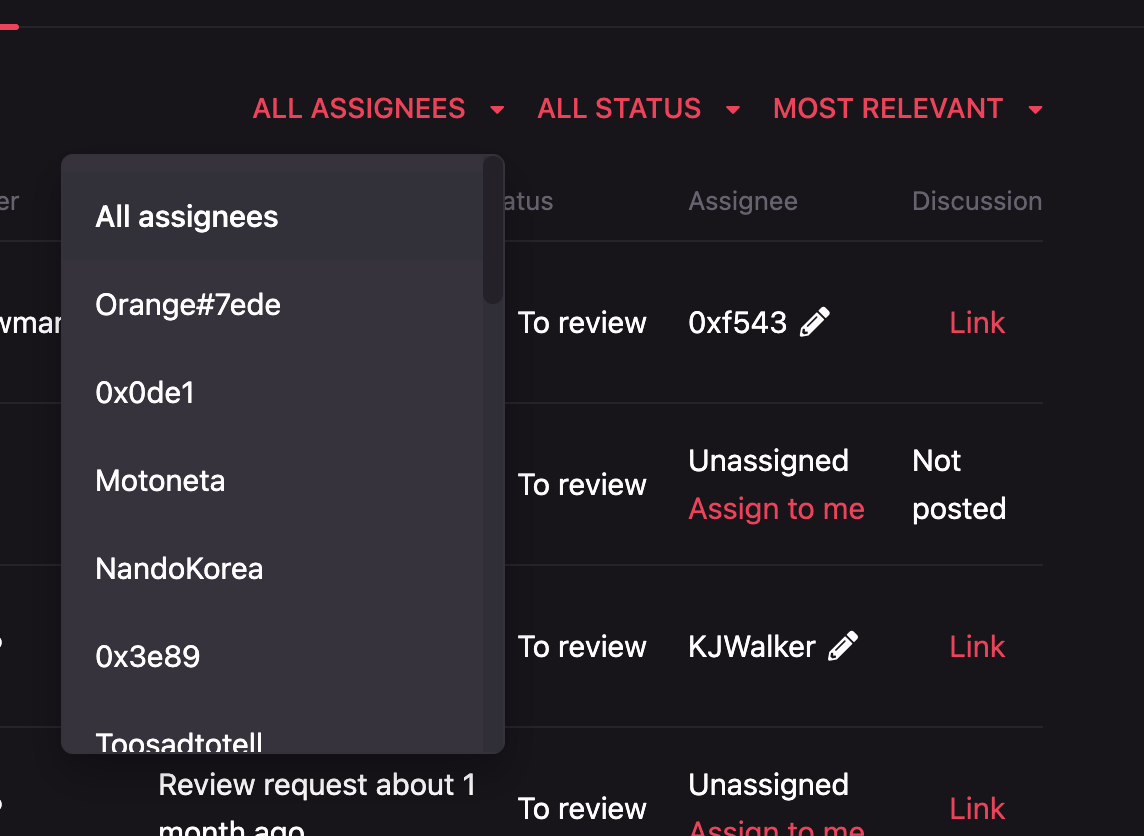 feat Add scroll to assignee filter and contrast to selected option by