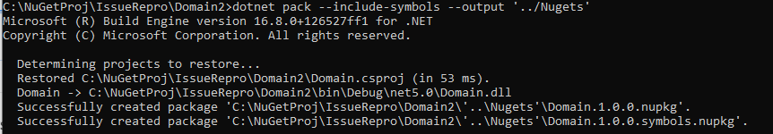 Dotnet pack command creates unwanted trash folders on Windows · Issue ...