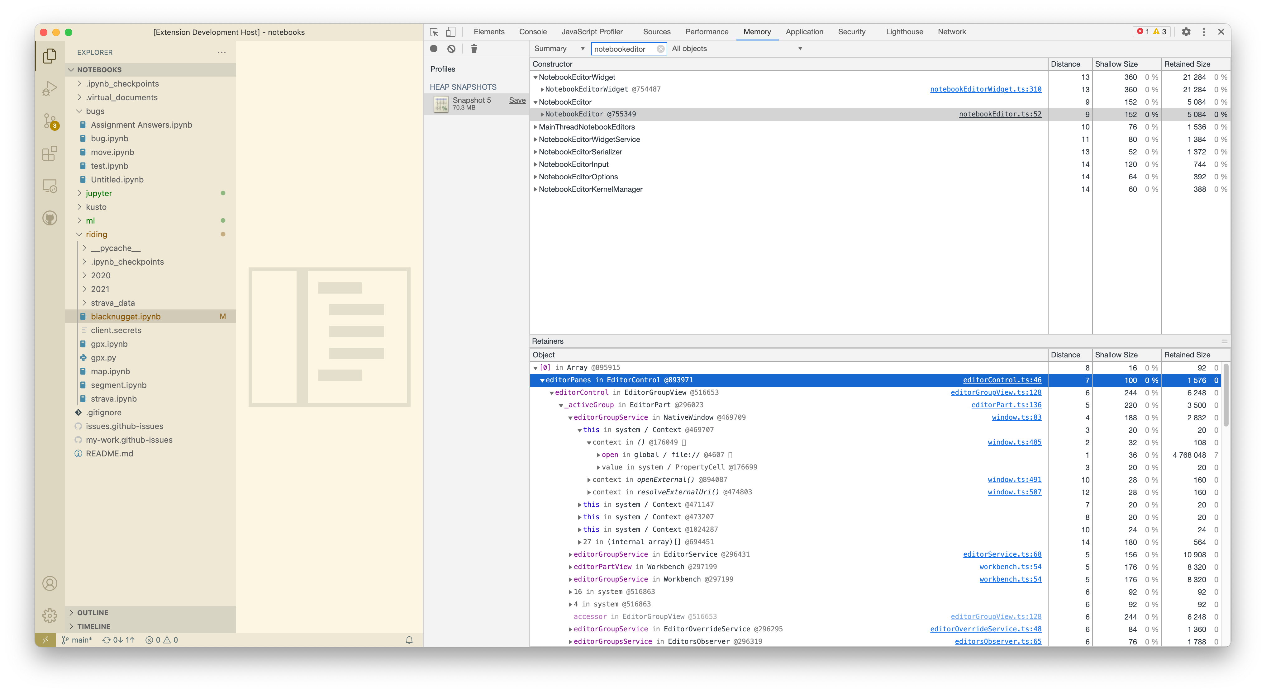 Notebook editor leakage · Issue #122668 · microsoft/vscode · GitHub