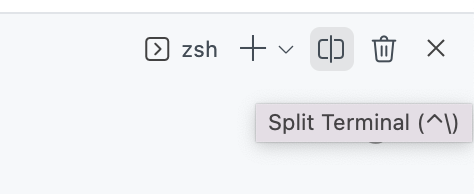 No split icon on the panel toolbar when there are multiple terminals ...