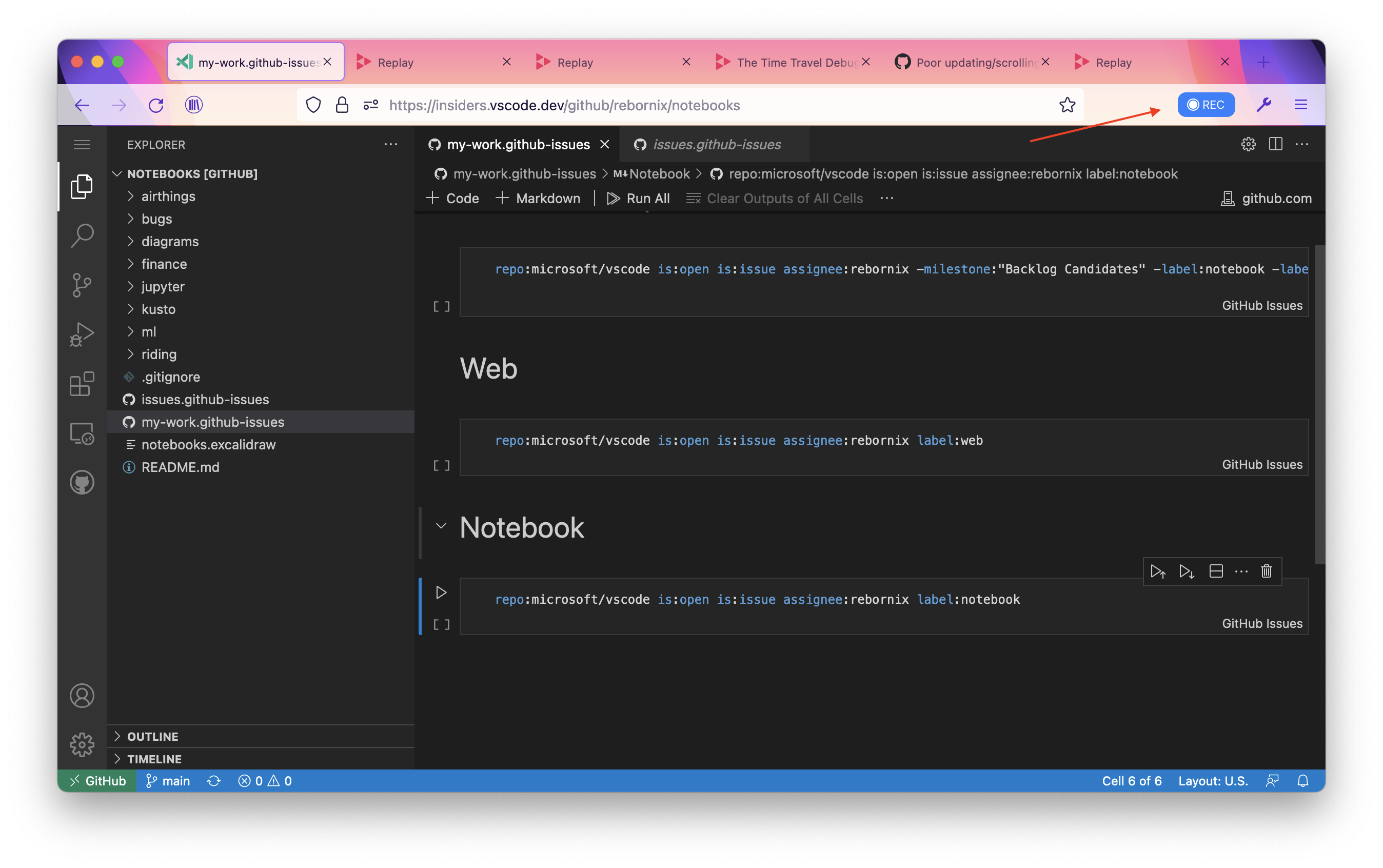 Notebook layout - vscode - Gitea: Git with a cup of tea