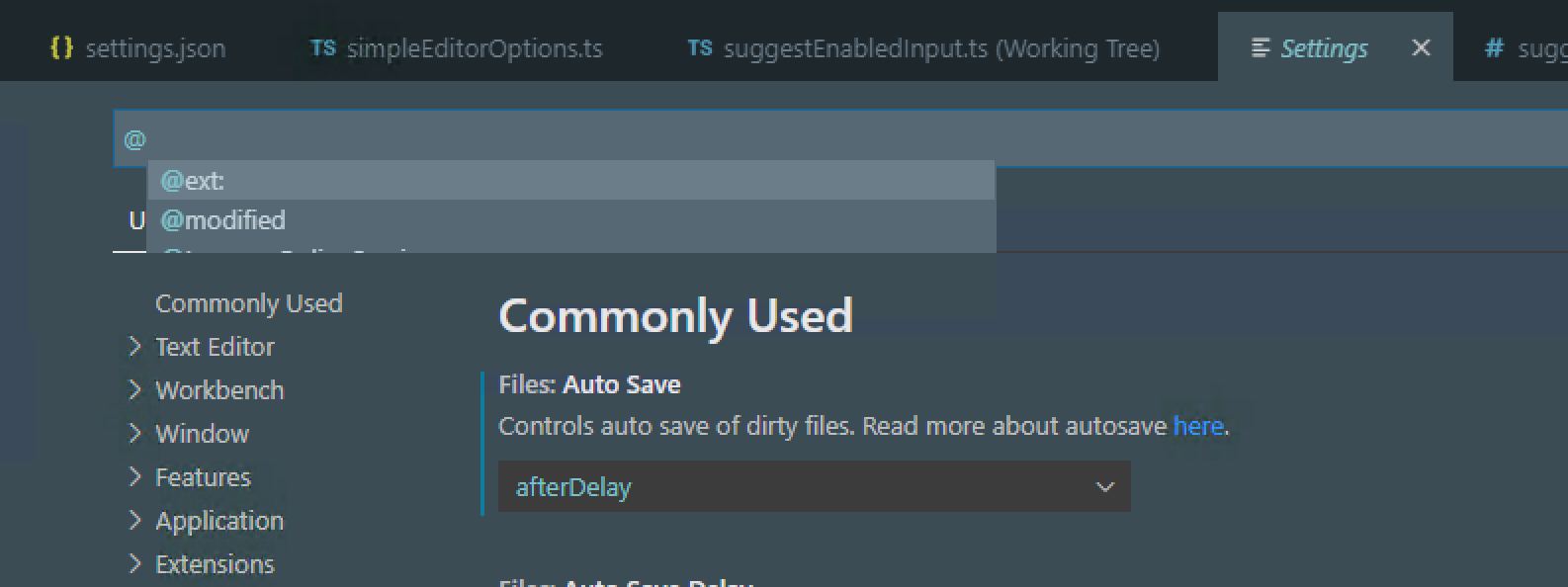 Settings Editor input suggestion displays incompletely · Issue #86347 ...
