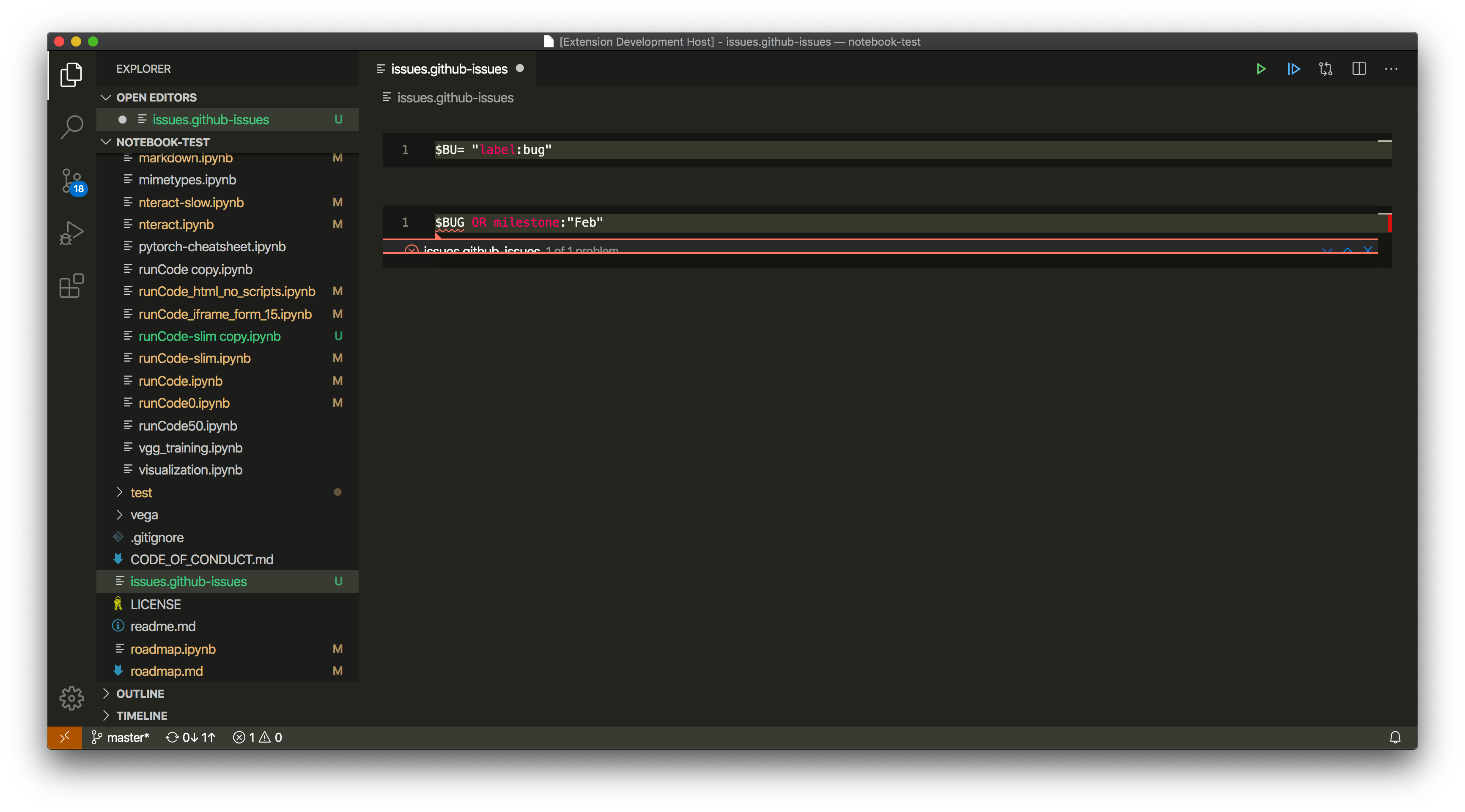 Notebook peek view in one line cell editor height calculation error ...