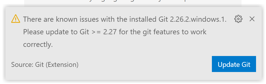 Git notification blocks extension integration test on Windows · Issue ...
