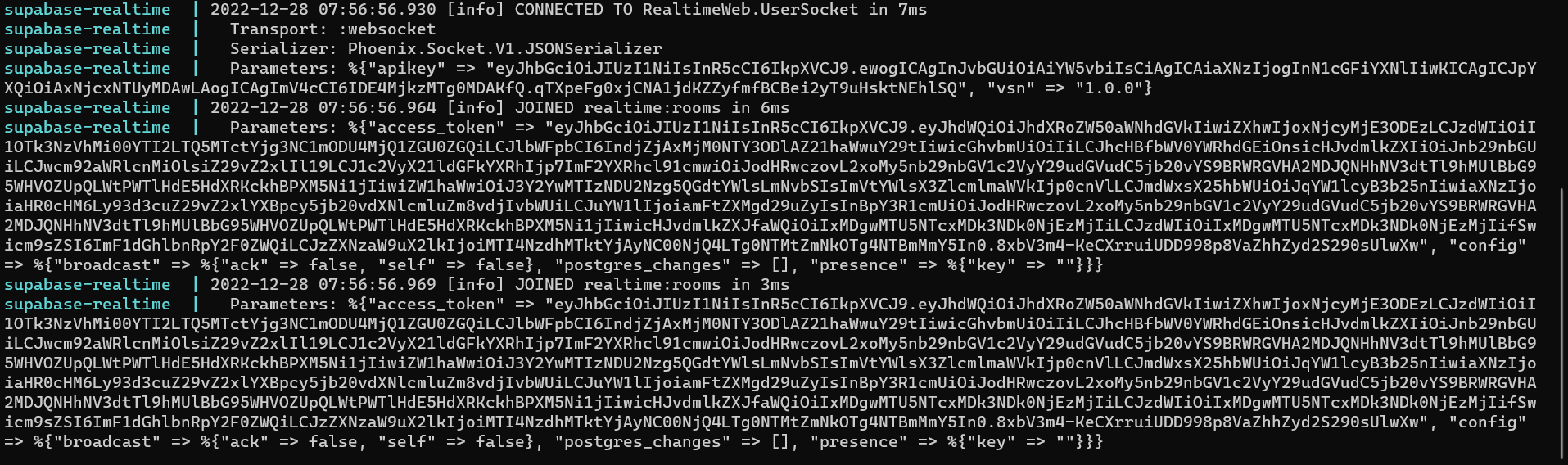 Self hosted supabase realtime server isnt working as it should ...