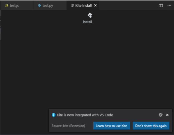 kite vscode