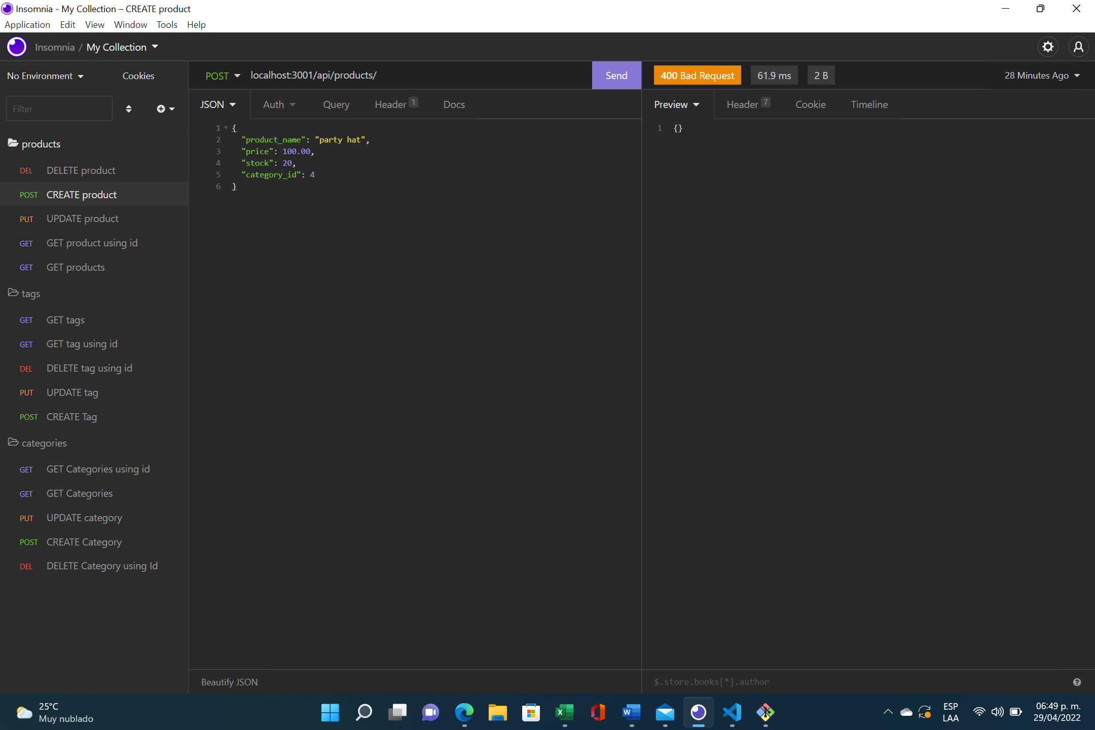GitHub - MarioColunga/E-Commerce-Back-End: E-Commerce Back End application