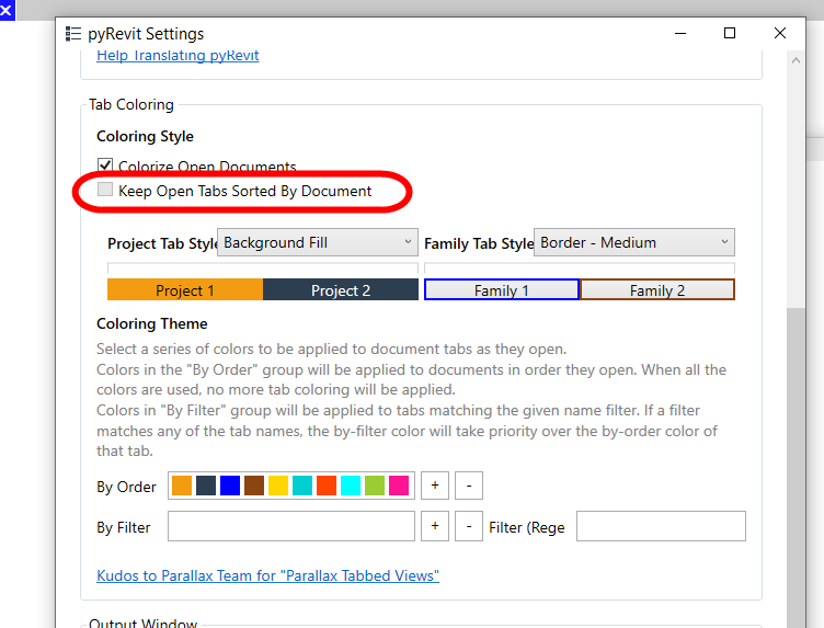 Tab Colouring Question: Why is Keep Open Tabs Sorted By Document grayed ...