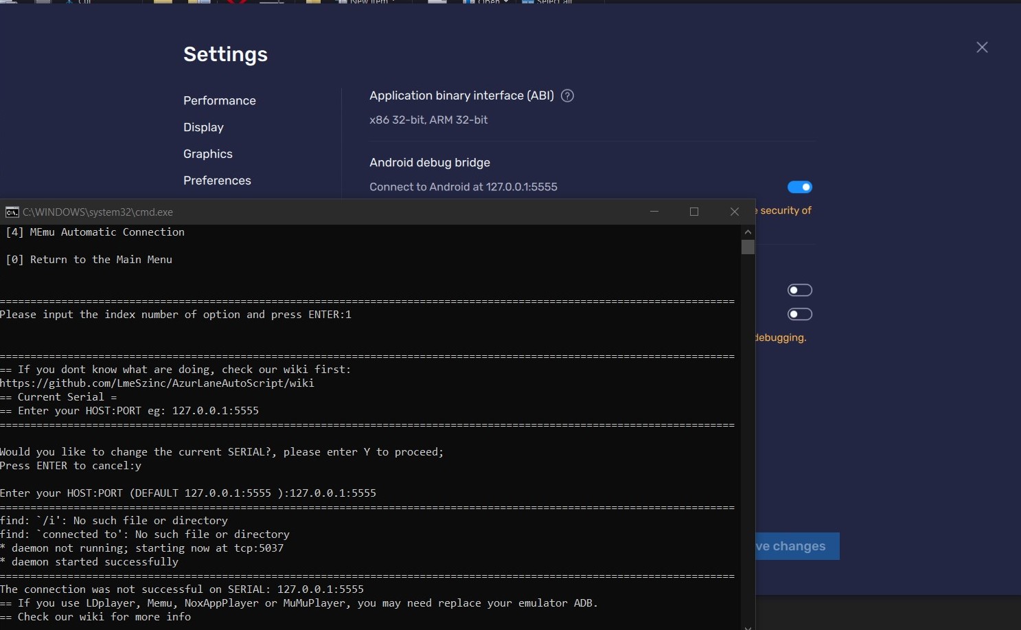 Manual Set Up ADB Issue · Issue #547 · LmeSzinc/AzurLaneAutoScript · GitHub