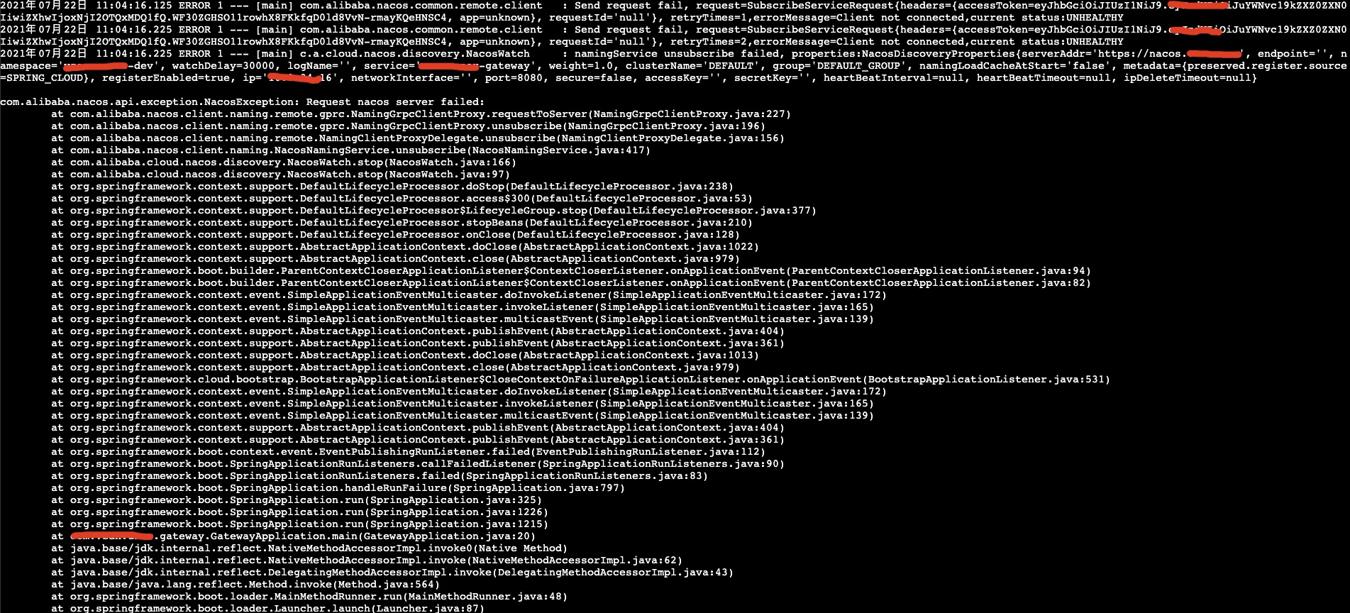 spring cloud gateway nacos register discovery exception · Issue #6426 ...