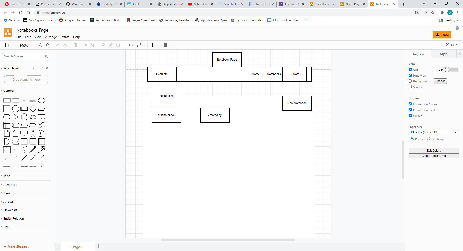 Wireframe - jchau-623/Everwrite GitHub Wiki