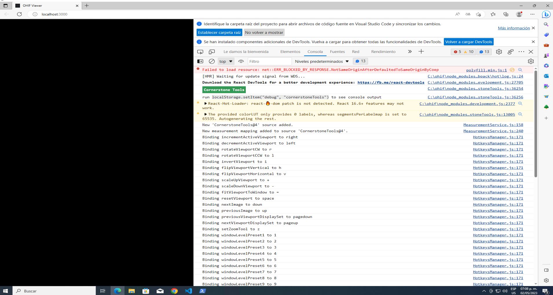 Err blocked by response issue 3351 ohif viewers github