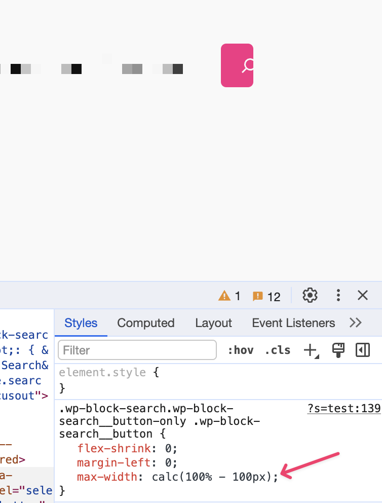 "search button" CSS `max_width` doesn't work well with TT4 · Issue ...