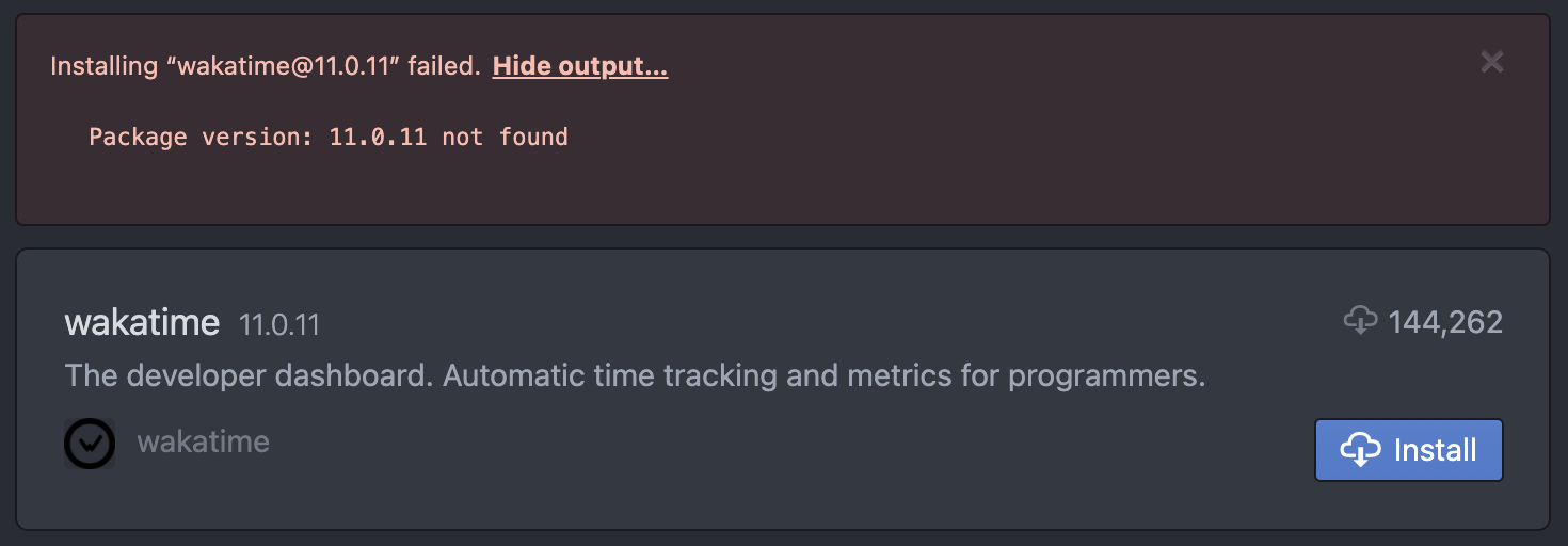 Package installation failing · Issue #124 · wakatime/atom-wakatime · GitHub