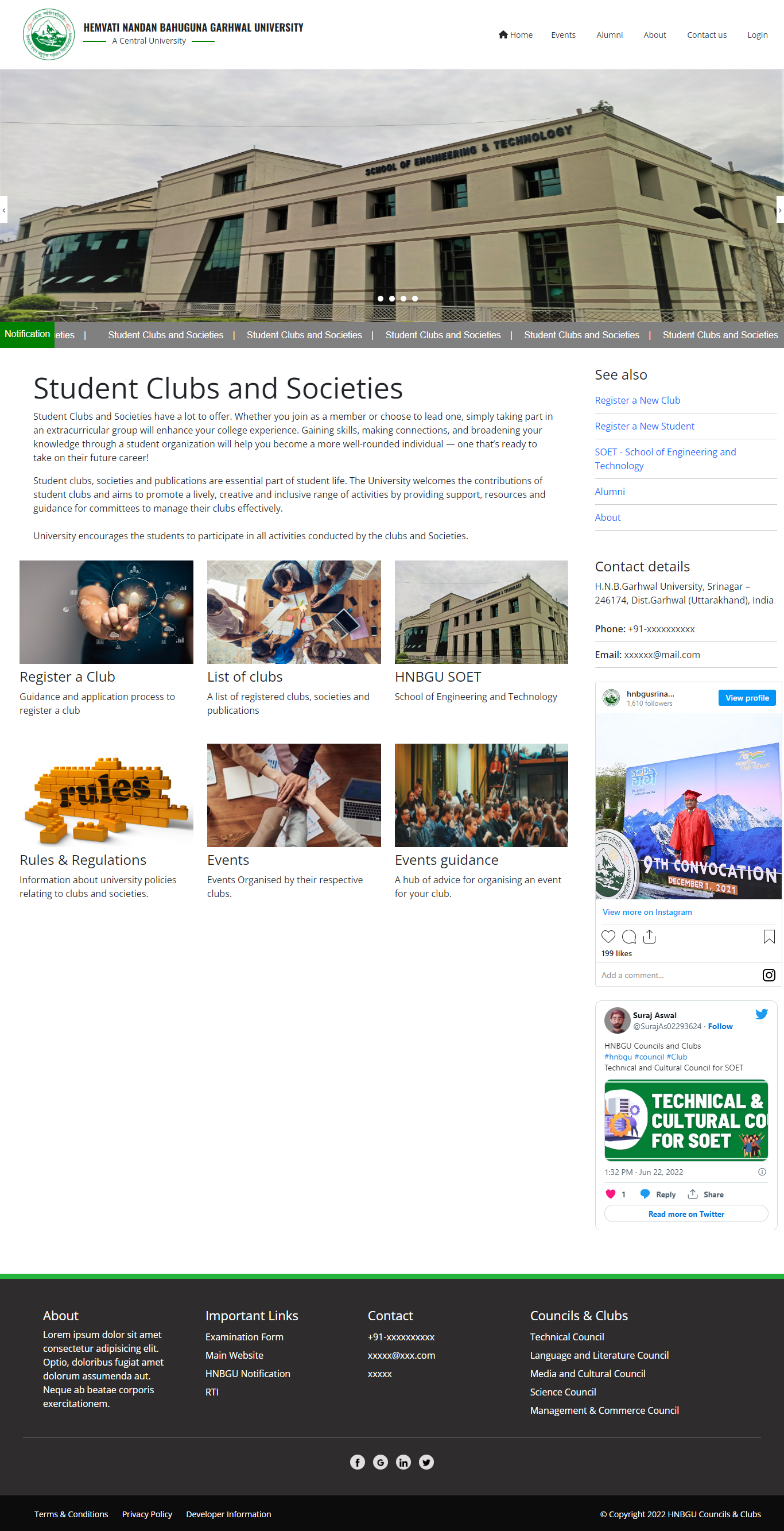 Student Club Website Example GitHub - thecreator07/student-clubs-socities