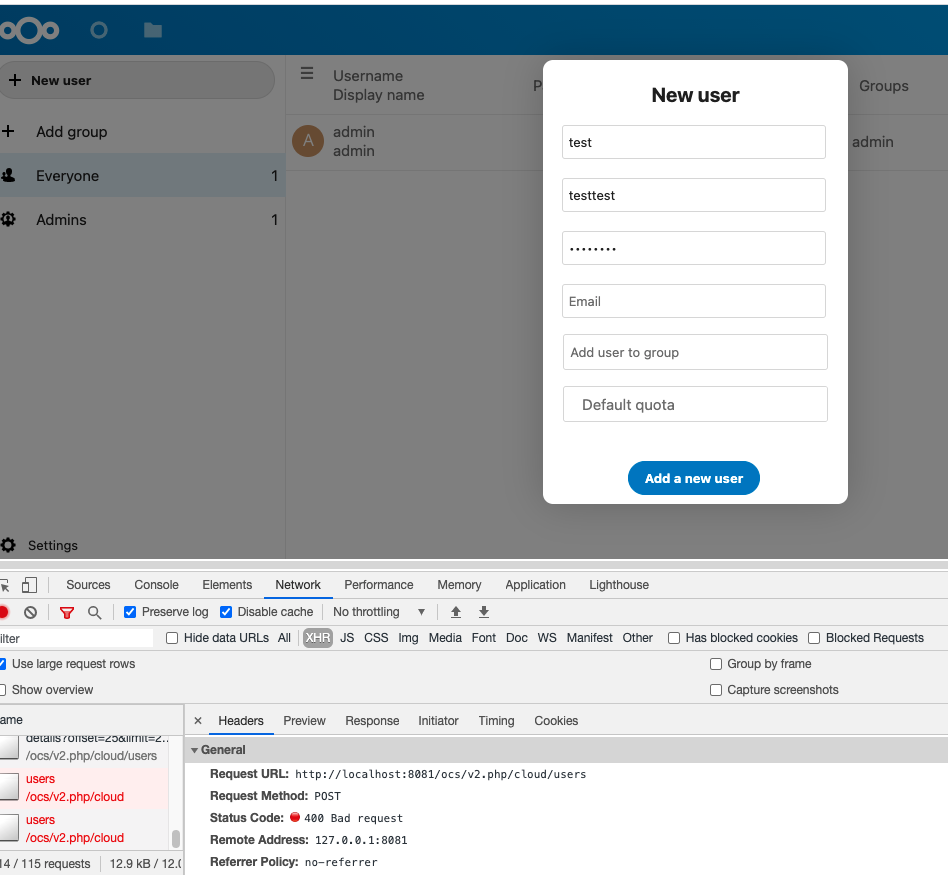Errors aren't handled gracefully in the user creation modal · Issue ...