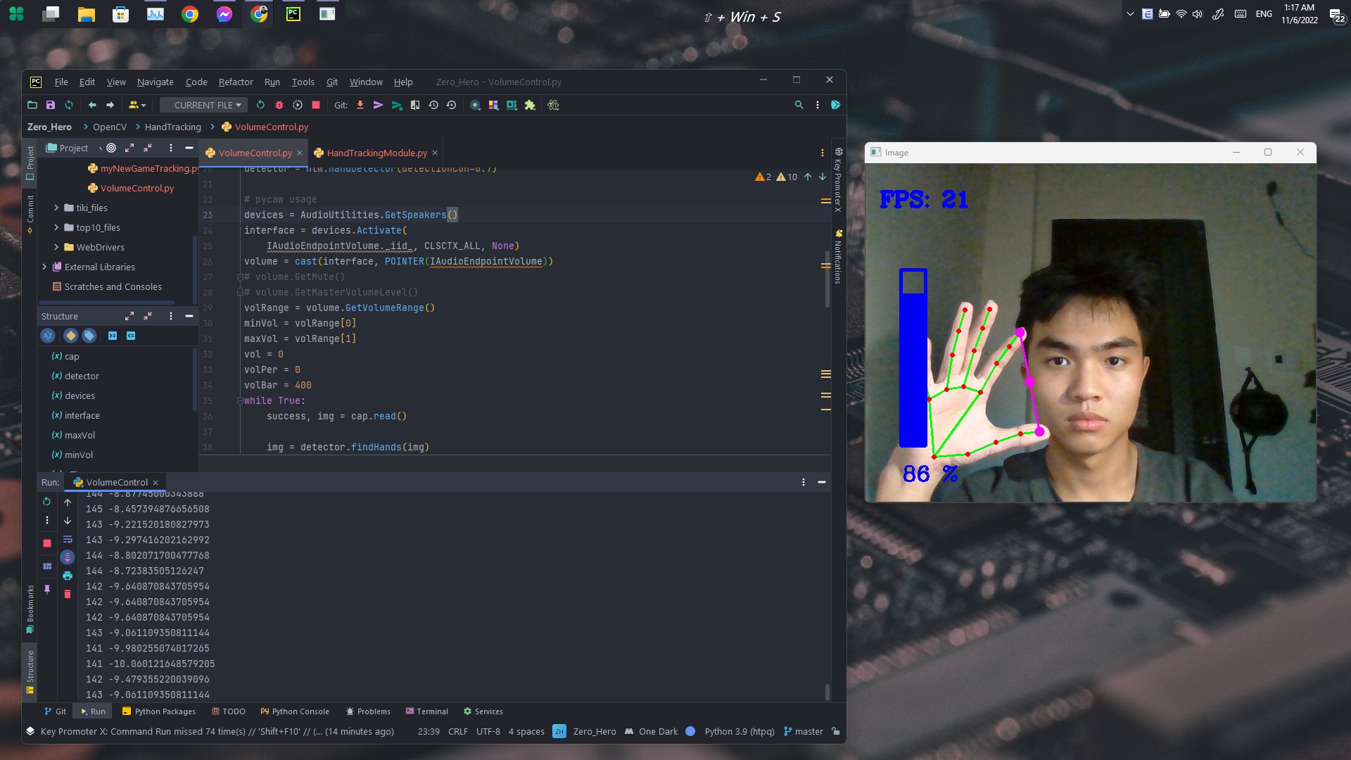 GitHub - phuquocchamp/VolumeControlGesture