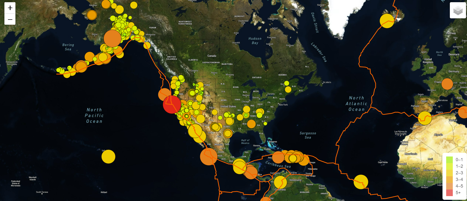 GitHub - zachgee/Mapping_Earthquakes: Using Javascript, HTML and CSS to ...