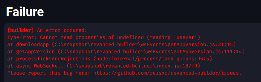 Can't get app version from Android · Issue #426 · reisxd/revanced ...