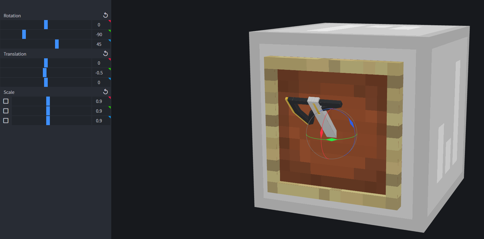 Rotate Tool Broken in Minecraft Item Display Settings · Issue 1004