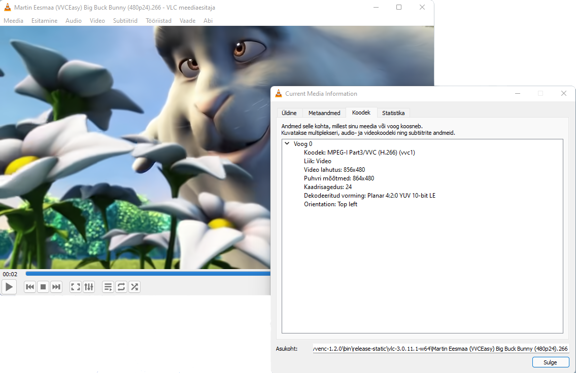 VLC Media Player (VVC test)