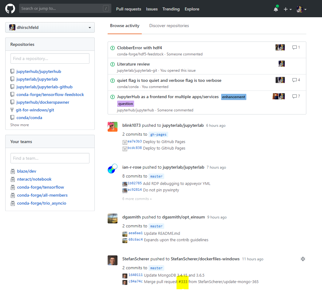 Feature Request: In the activity feed make PR numbers link to the PR ...