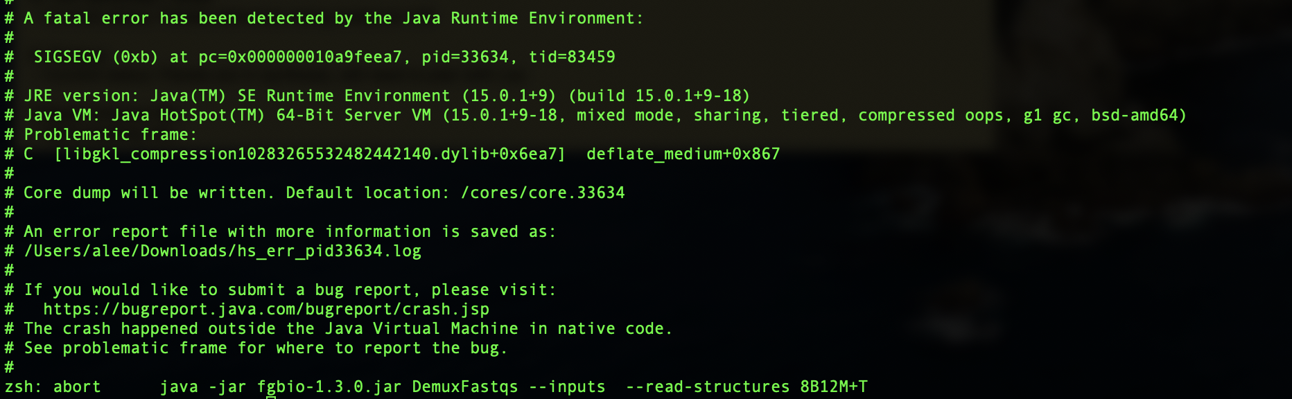 fgbio-1.3.0.jar Demux Fastqs JAVA runtime error · Issue #690 ...