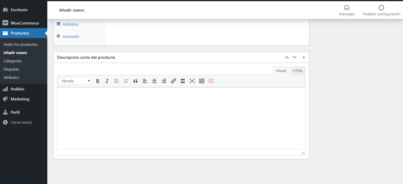 Scroll bar disappears in New Product · Issue 30376 ·