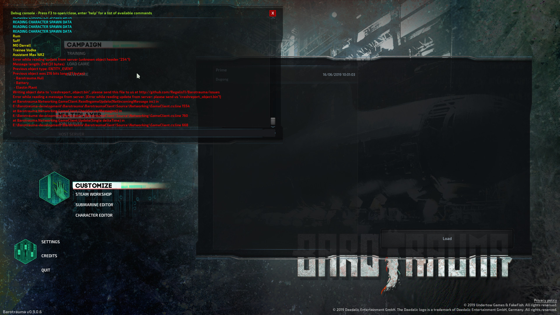Error while reading a message from the server · Issue #1666 ...
