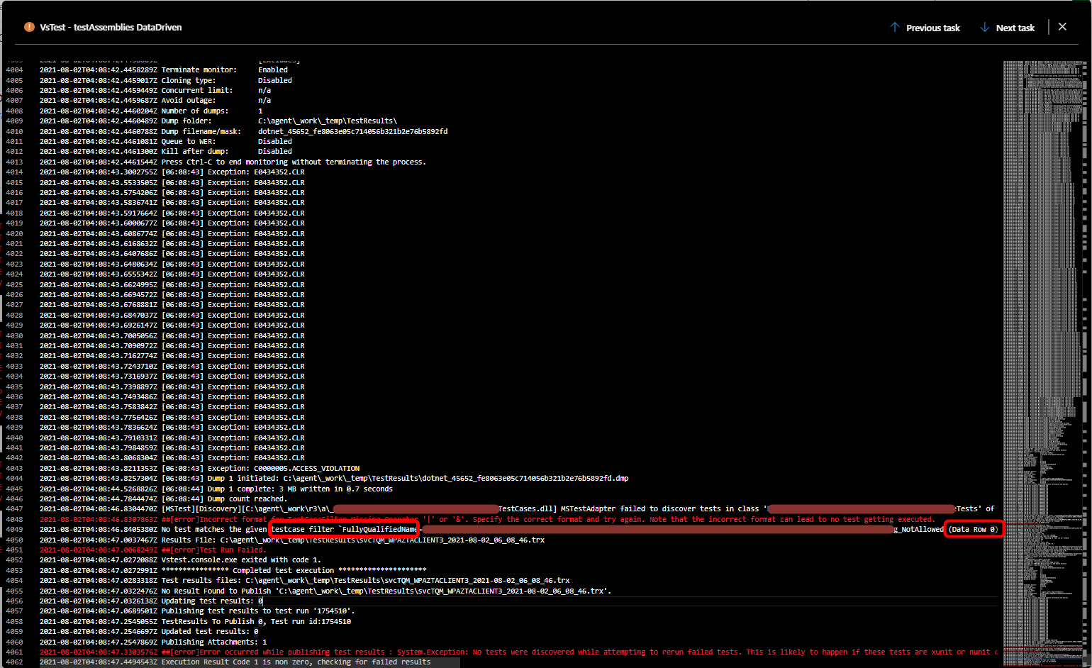 Visual Studio Test V2 - Rerun of failed tests failing if data-driven ...