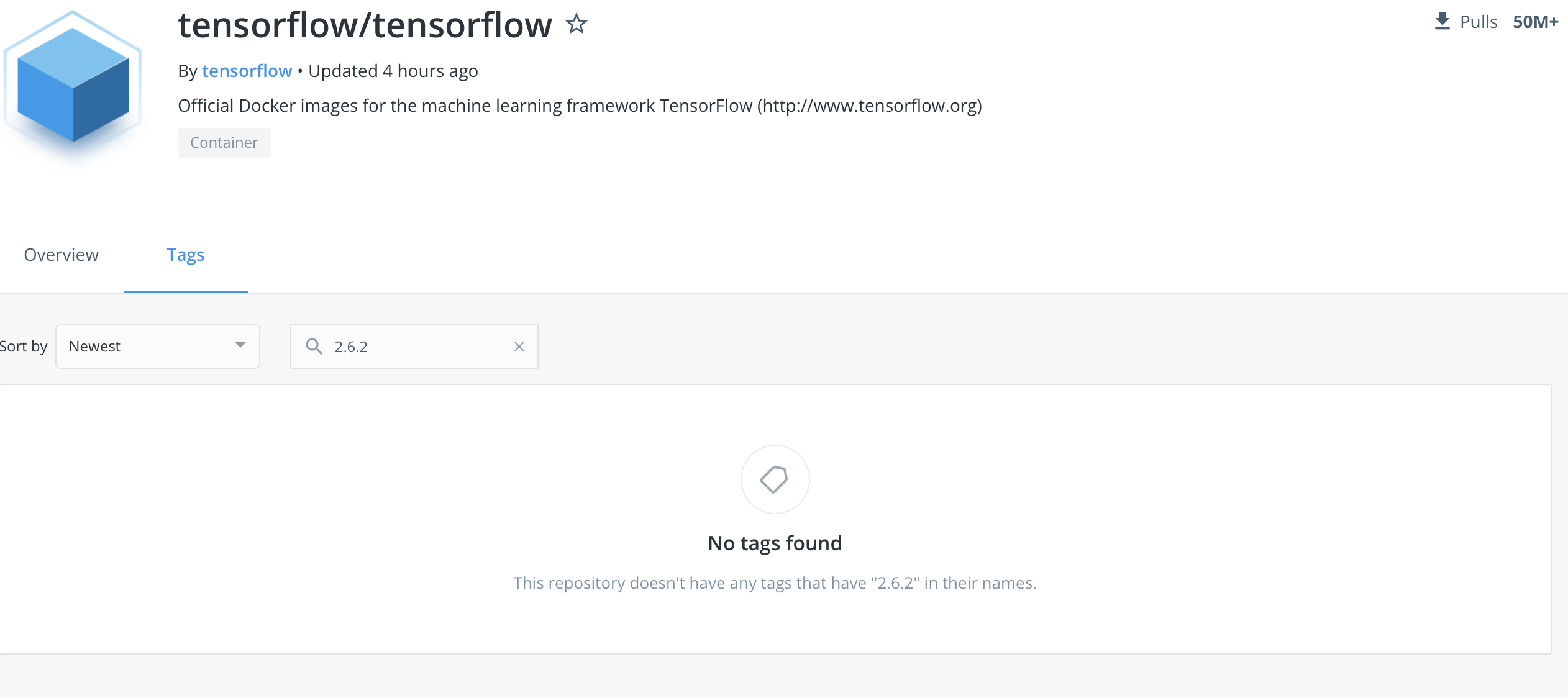 Docker images for Tensorflow 2.6.2 are missing · Issue #54122 ...