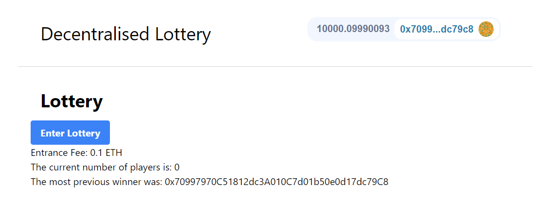Lesson 10 - No Contract deployed with name Lottery - Node running ...