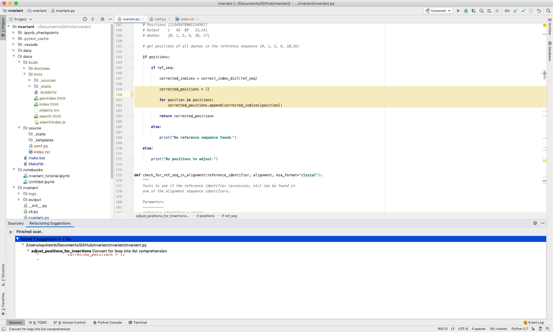Suggestion not displaying correctly in PyCharm · Issue #15 · sourcery ...
