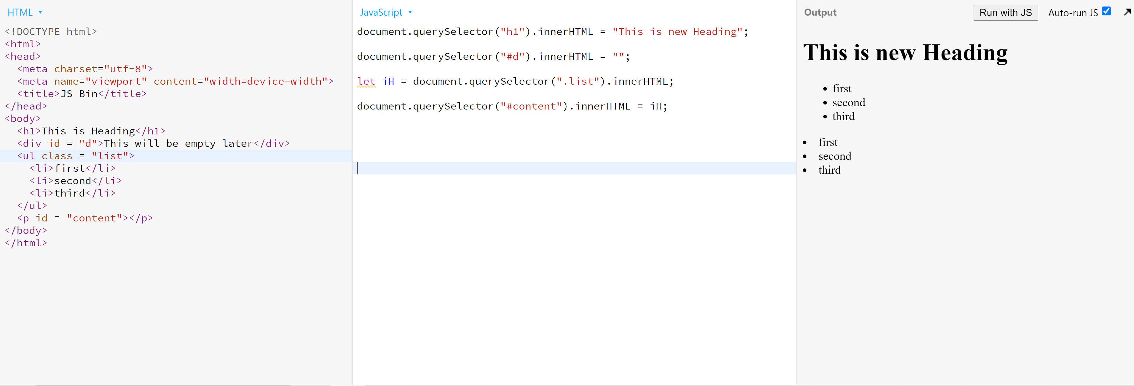 innerHTML