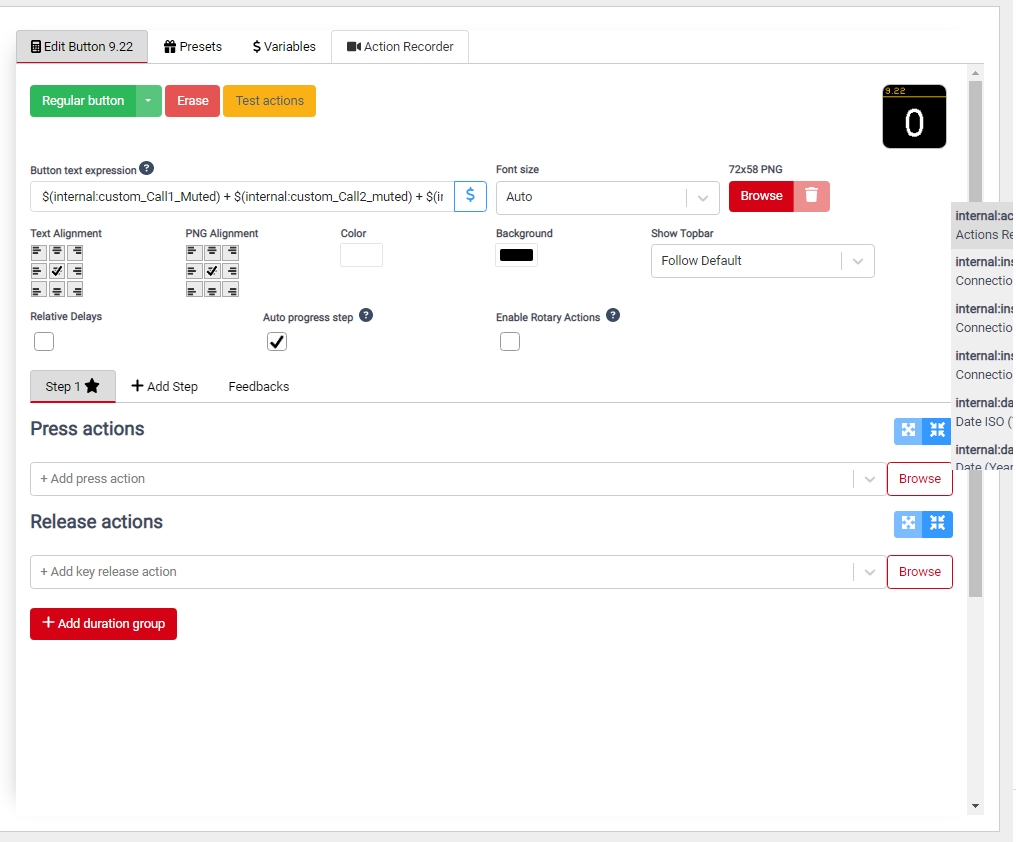  bug variables dropdown selection goes off screen issue 2344