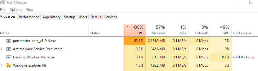 High CPU usage after some time in use · Issue #1043 · safing/portmaster ...