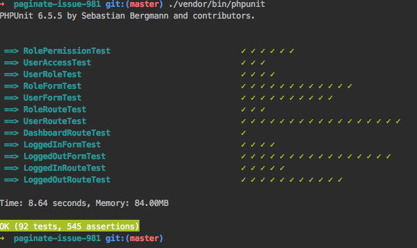 Timeout Error when running phpunit · Issue #1007 · rappasoft/laravel ...
