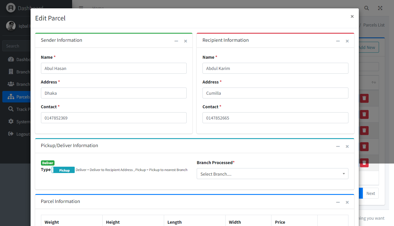 GitHub - mdiqbalhossan/courier_management