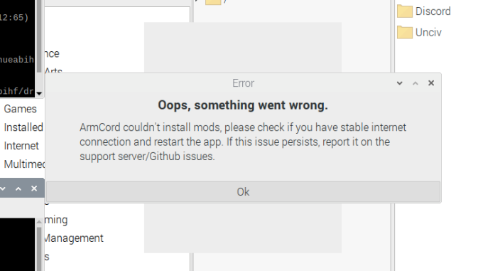 Error installing mods on startup · Issue #268 · Legcord/Legcord · GitHub