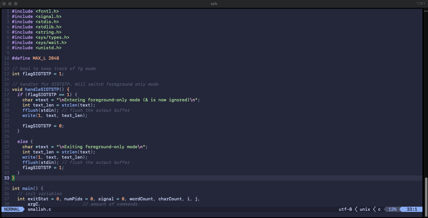 GitHub - farif1234/smallsh: A shell application written in C