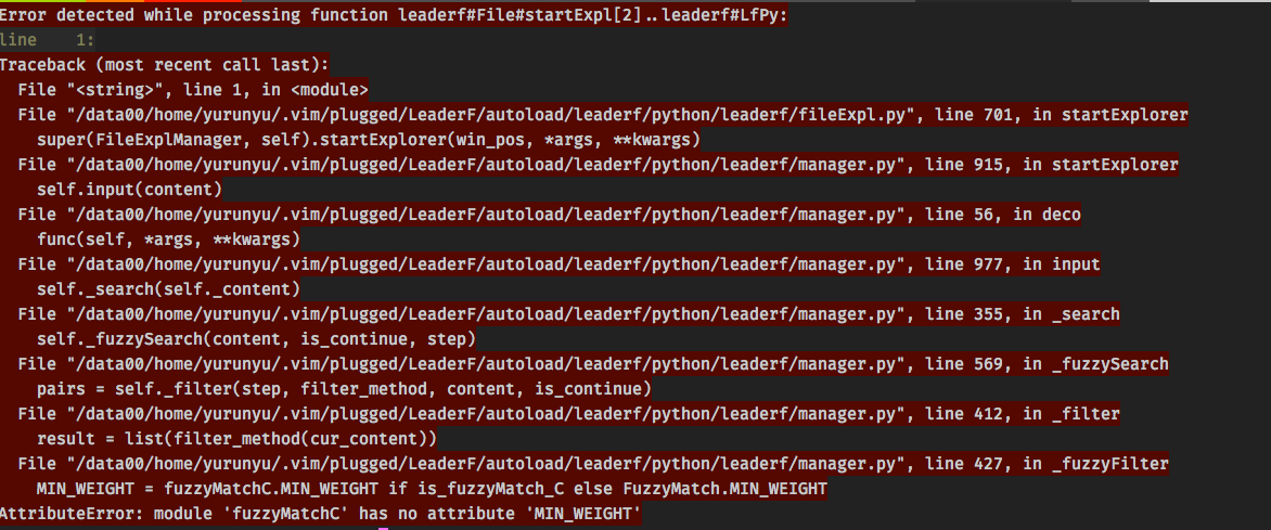 No MIN_WEIGHT error occurs when searching files · Issue #221 · Yggdroot ...