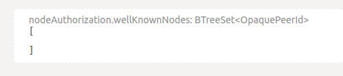 empty well-known nodes list