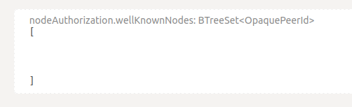 empty well-known nodes list