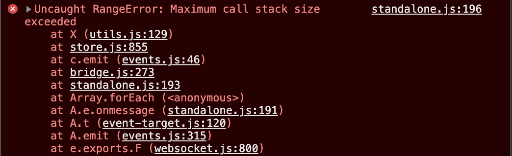 Bug: Maximum Call Stack Size Exceeded (React Devtools) · Issue #22293 ·  Facebook/React · Github