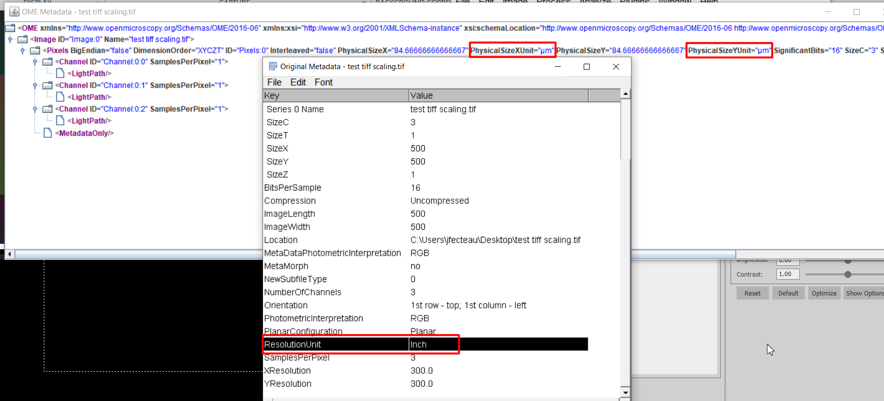 MBF format Jpg2000 and TIFF scaling units are not being read correctly