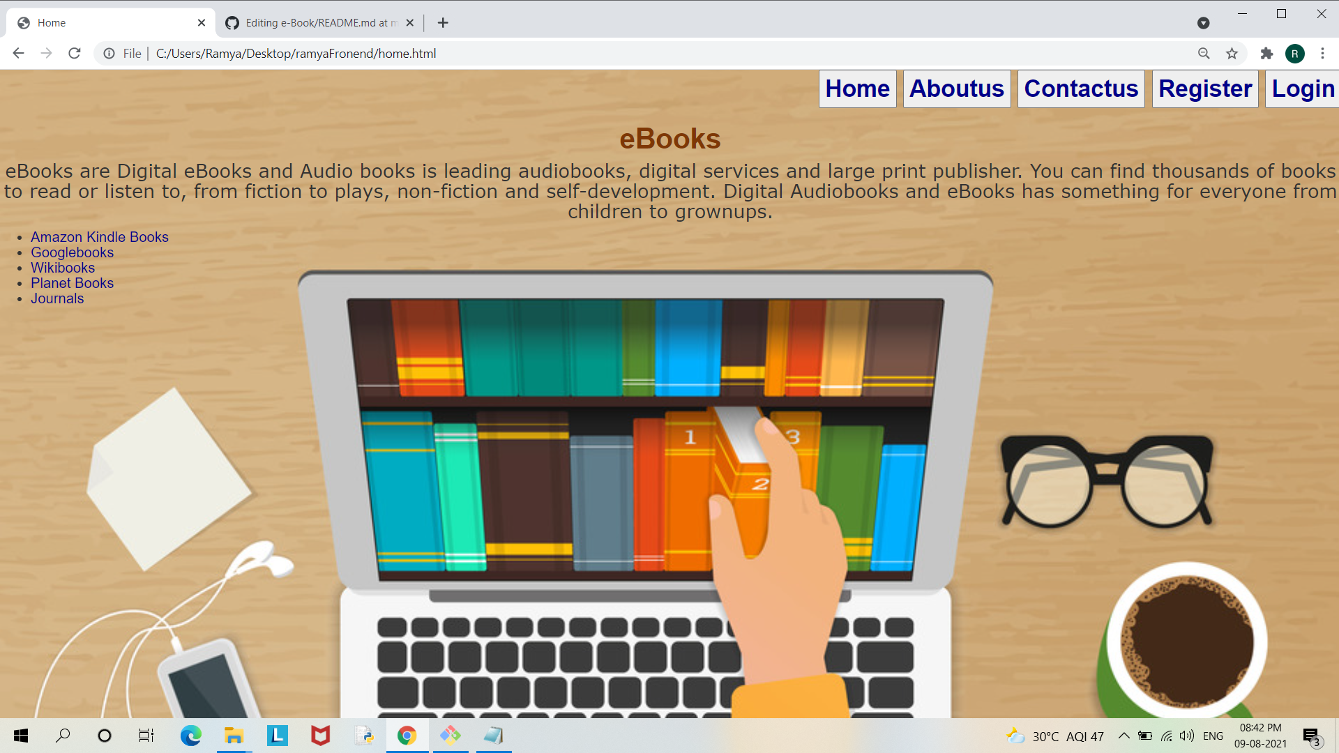 GitHub - RamyaChitt/e-Book: These project about free digital eBooks ...