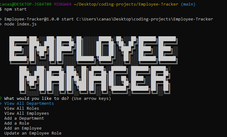 GitHub - ManoLo2ManoLo/Employee-Tracker: This application is used to ...