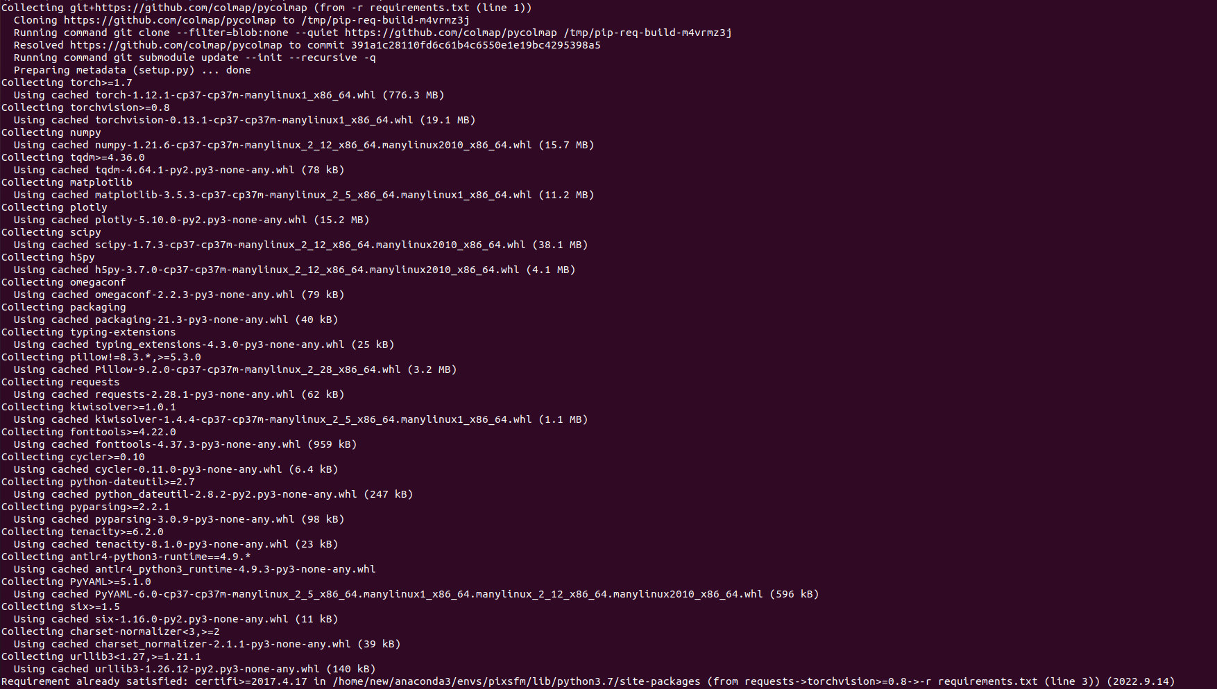 cannot run " pip install -e . " to install pixsfm · Issue #72 · cvg ...